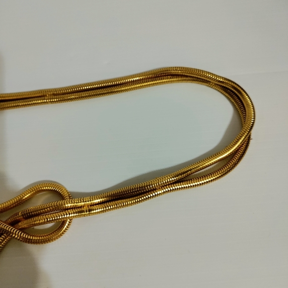 Christian Dior Vintage Gold Metal Tassel Belt Signed main image 9